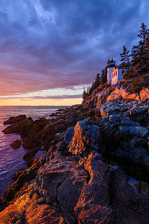 Bass Harbor Lighthouse at Sunset