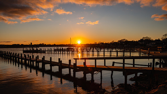 Edgartown Harbor at Sunset