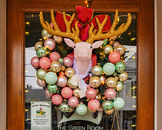 Christmas Shop Door in Vineyard Haven