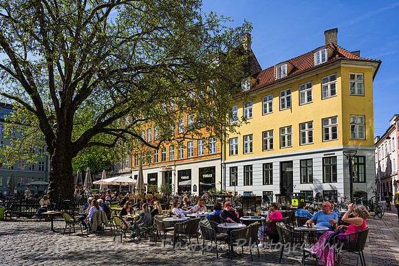 Outdoor cafe and plaza in Copenhagen