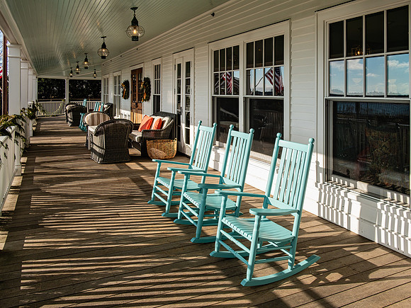 Front Porch of Harbor View Hotel
