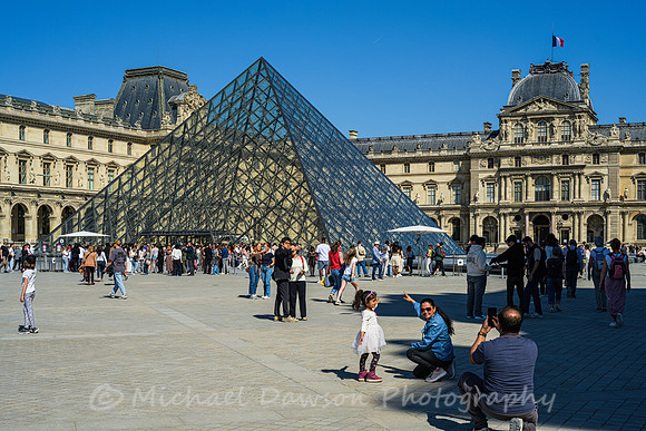 Outside the Louvre Pyramid